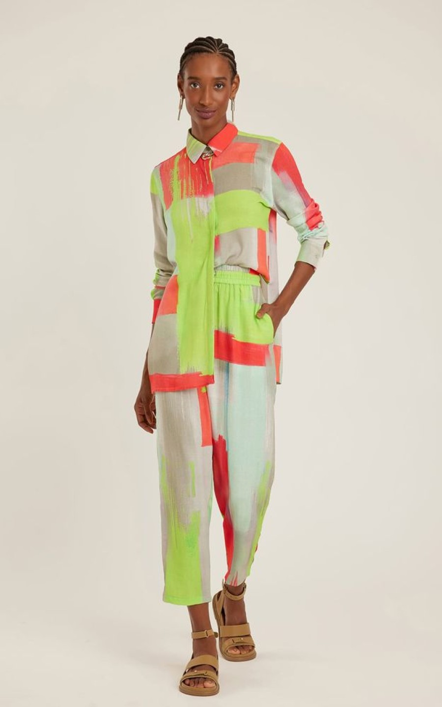 Roupas Lenny Niemeyer | Calca Cos Elastico Canvas