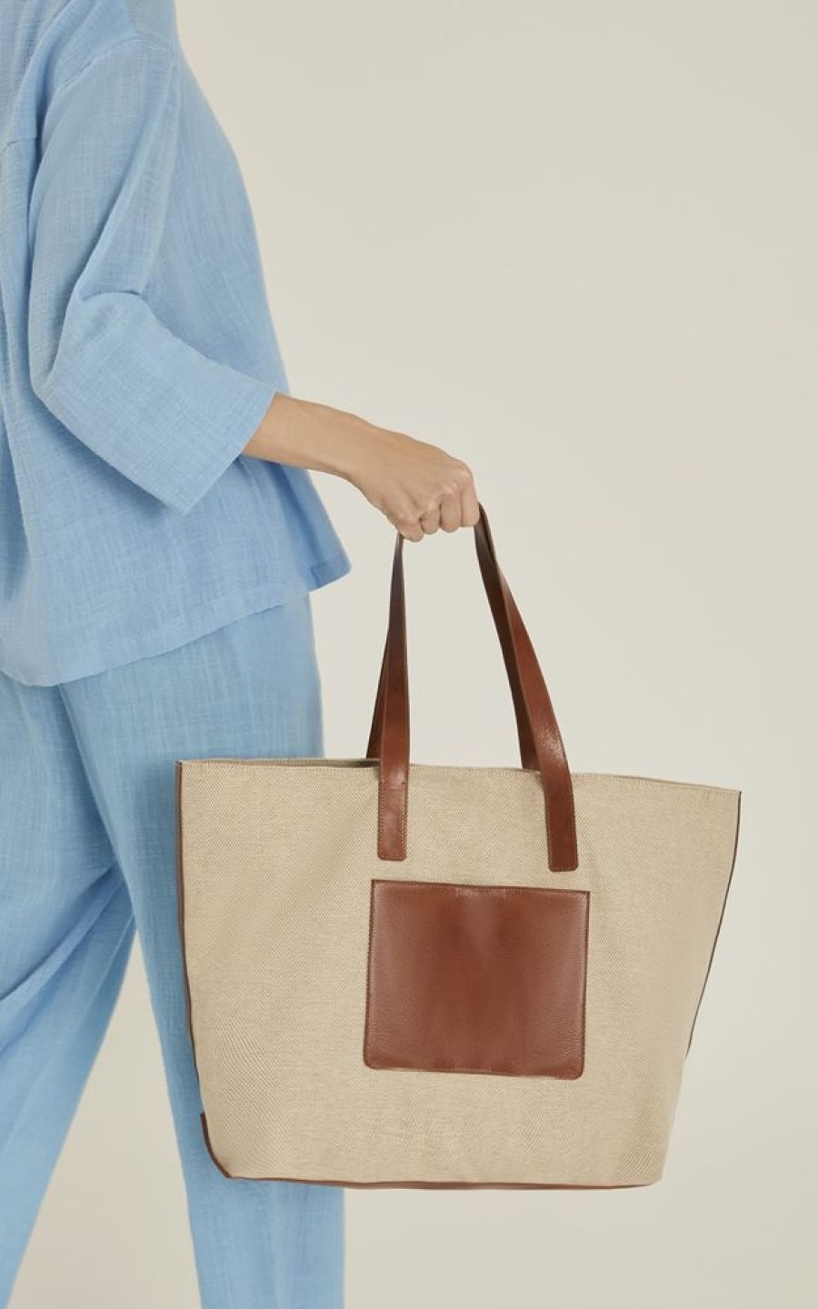 Acessorios Lenny Niemeyer | Bolsa Lona Detalhe Bolso Natural