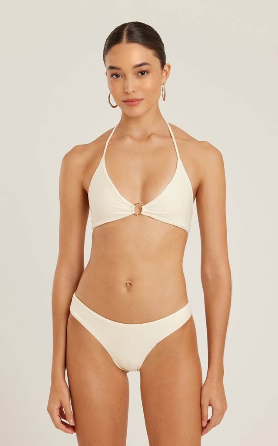 Biquinis Lenny Niemeyer | Sutia Alongado Colmeia Off White E Calca Athletic Midi Off White