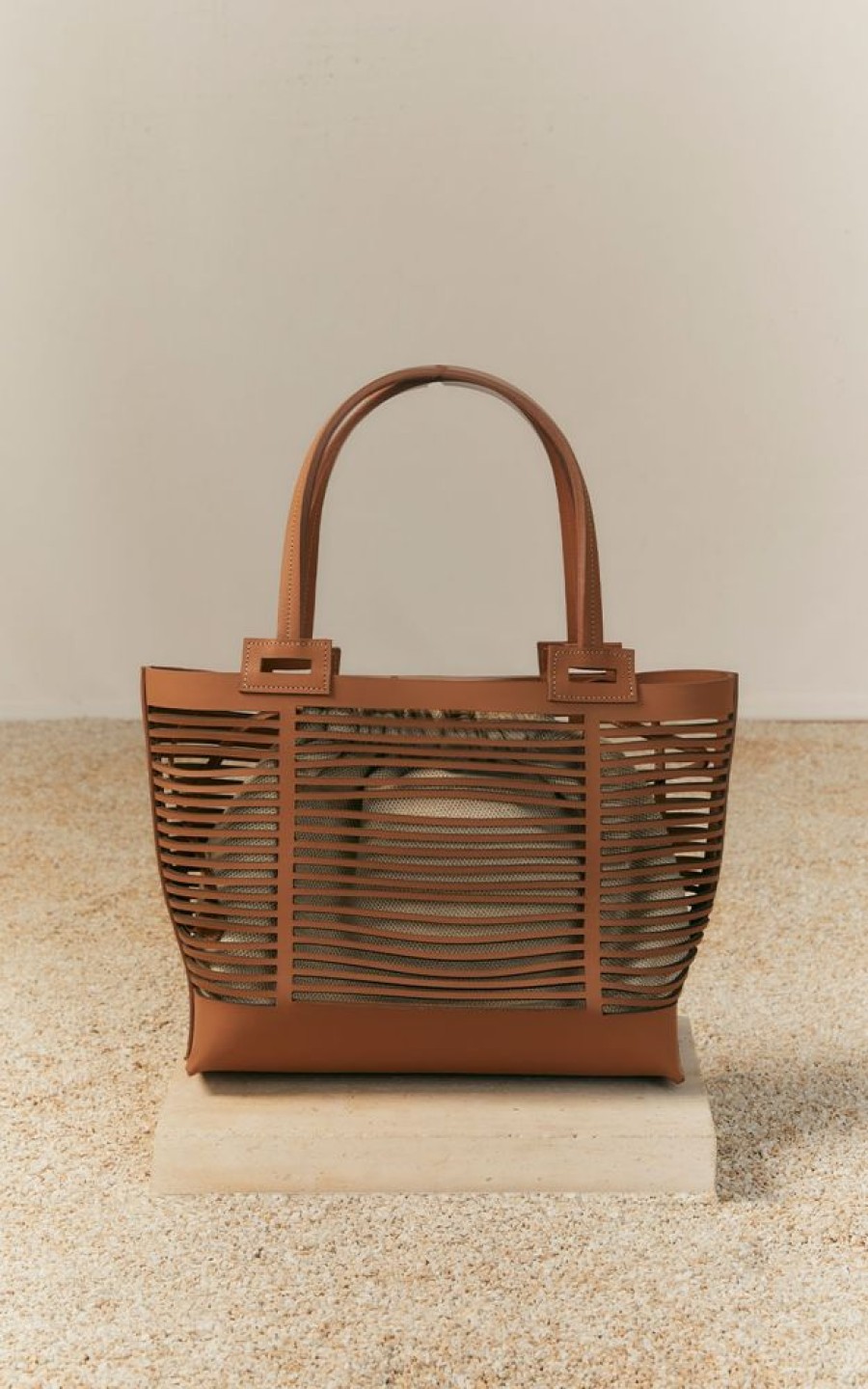 Acessorios Lenny Niemeyer | Bolsa Laser Tiras Caramelo